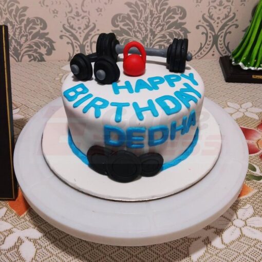 Gym Lover Fondant Cake